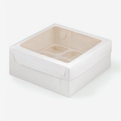 Коробка на 9 капкейков с окном белая 23,5х23,5х10 см 040860, 90 ₽ Коробка на 9 капкейков с окном белая 23,5х23,5х10 см 040860