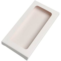 Коробка для шоколадной плитки Белая 17х8х1,5 см ForGenika Chocolate Window White ForG CHOCO I W W 170*80*15 ST