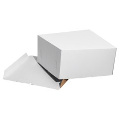 Коробка для торта Белая Хром-Эрзац 28х28х14 см ForG STANDARD W 280*280*140 S  XW 140 (100)