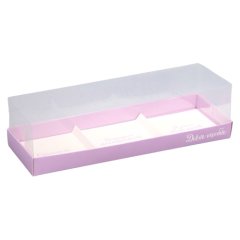 Коробка для сладостей с прозрачной крышкой "Для тебя" 27х8,6х6,5 см 9423146