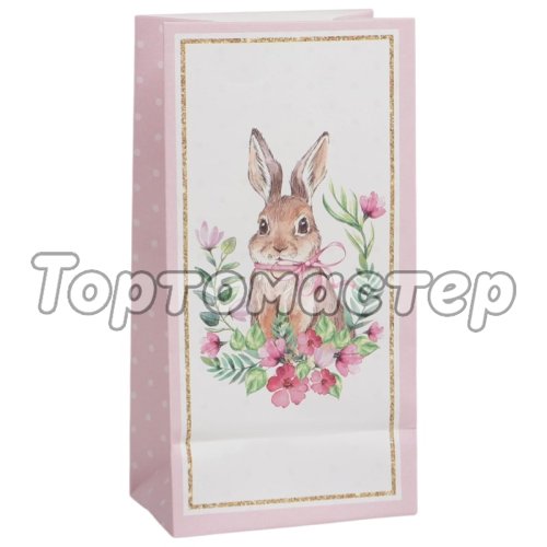 Пакет бумажный для сладостей "Кролик" 10×19,5×7 см