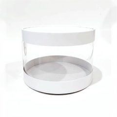 Коробка для торта тубус белая D20 H12 см 