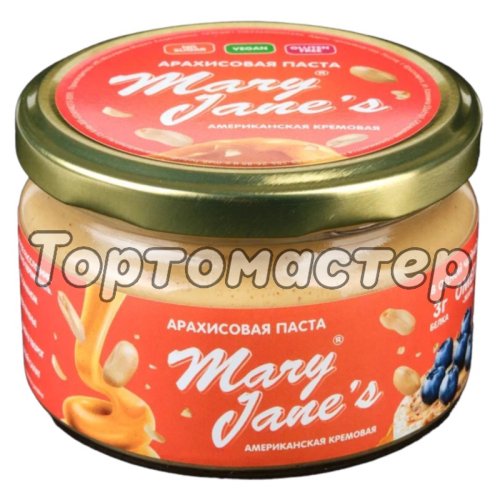 Арахисовая паста Карамельная кремовая Mary Jane's 200 г 