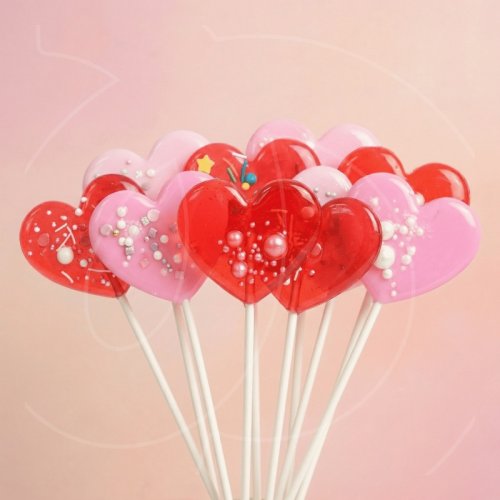 Леденец из изомальта "Сердечко" 17+2г 1 шт арт010103