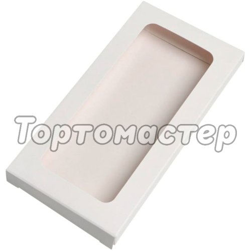 Упаковка для шоколадной плитки 16х8х1,5 см Chocolate Window White