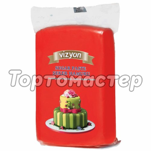 Мастика сахарная Vizyon Красная 500 г 