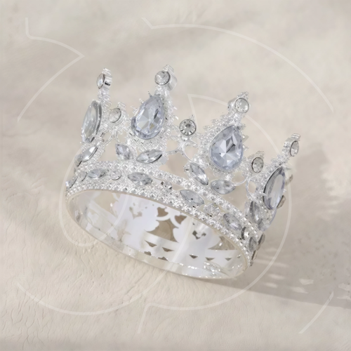 Топпер декоративный "Корона с камнями" Серебро 6 см , 290 ₽ Топпер декоративный "Корона с камнями" Серебро 6 см