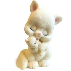 Фигурка из шоколадной глазури "Кошка с котёнком" 