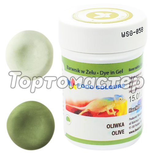 Краситель пищевой гелевый водорастворимый Food Colours Оливковый 35 г WSG-058