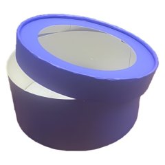 Коробка для сладостей с окном фиолетовая 16х7 см 