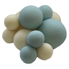 Набор шаров из шоколадной глазури бело-голубой 