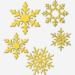 Набор топперов декоративных акриловых "Снежики" Золото 5 шт ТСК213, 235 ₽ Набор топперов декоративных акриловых "Снежики" Золото 5 шт ТСК213