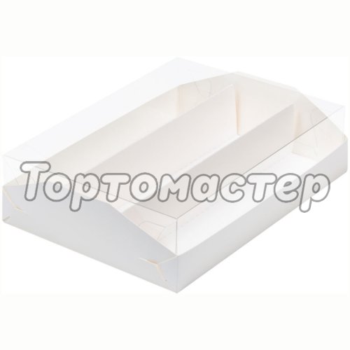 Короб для 18 макарон с пластиковой крышкой и ложементом Белый 080380 ф