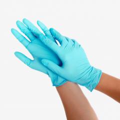 Перчатки нитриловые голубые Размер L 1 пара 