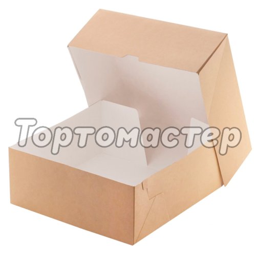 Коробка для торта Крафт 25х25х10 см