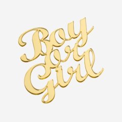 Топпер декоративный акриловый "Boy or Girl" Золото 7х7 см 