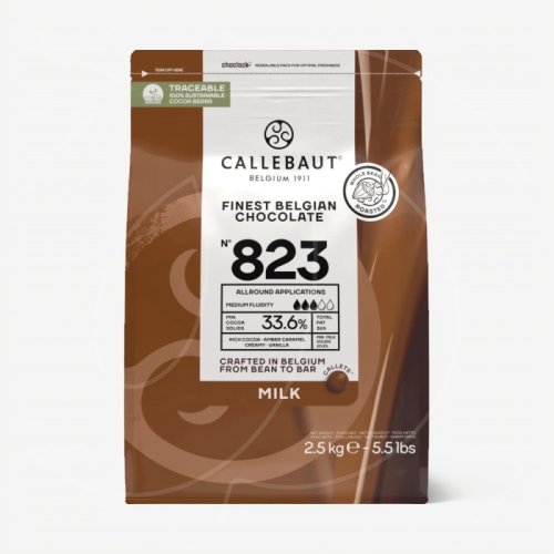 Шоколад молочный CALLEBAUT 33,6% 400 г 823-RT-D94