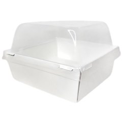 Упаковка для бенто-торта и моти Белая ForGenika 17,5х17,5х9 см дно 14,5х14,5 см SMART PACK 900 - W + Lid SmartPack 900 domе