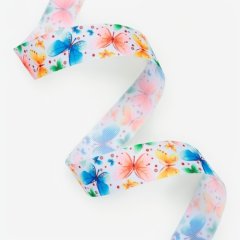 Лента для декора и упаковки репсовая "Бабочки" 2,5 см 18 м 2785695