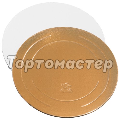 Подложка под торт Золото/Белый ForGenika 3,2 мм 32 см ForG BASE 3,2 G/P D 320 S