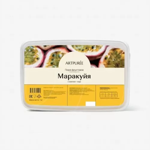 Пюре замороженное ARTPUREE Маракуйя без косточки 1 кг 4670134851487