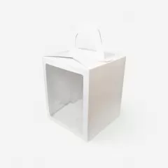 Коробка для кулича белая 15х15х18 см КУ-544    КУ-00544